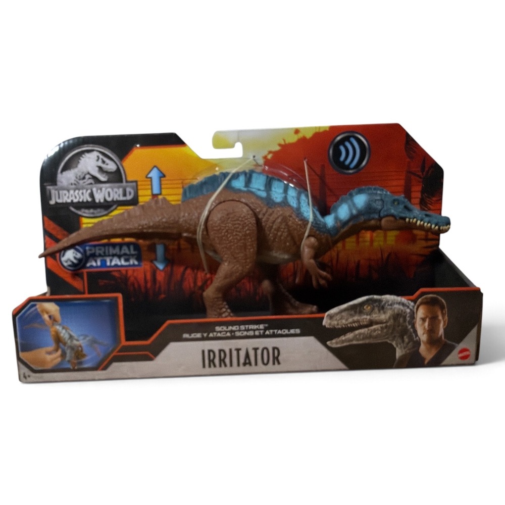 Jurassic World Sound Strike Irritator Dinosaur Figure Mattel NIB